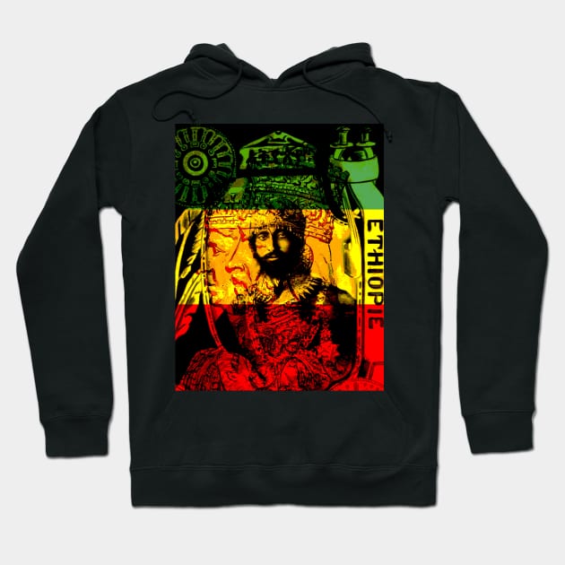 Rasta Haile Selassie Natural Mystic Lion of Judah Hoodie by rastaseed